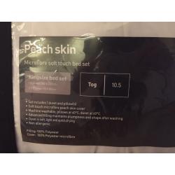 Peach Skin King Size Duvet and pillow set