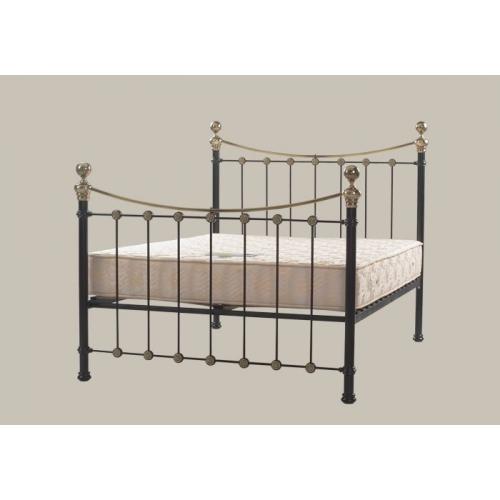 brass black double bed frame