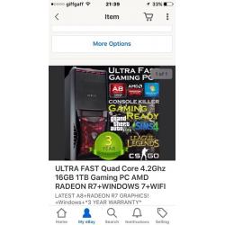 3 Week Old Gaming Pc For Sale!!!