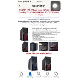 3 Week Old Gaming Pc For Sale!!!