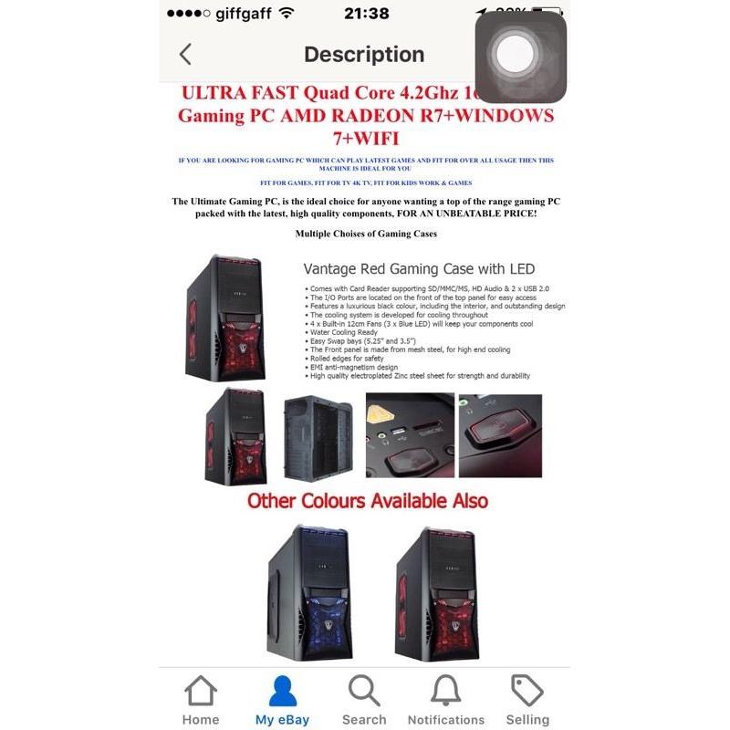 3 Week Old Gaming Pc For Sale!!!