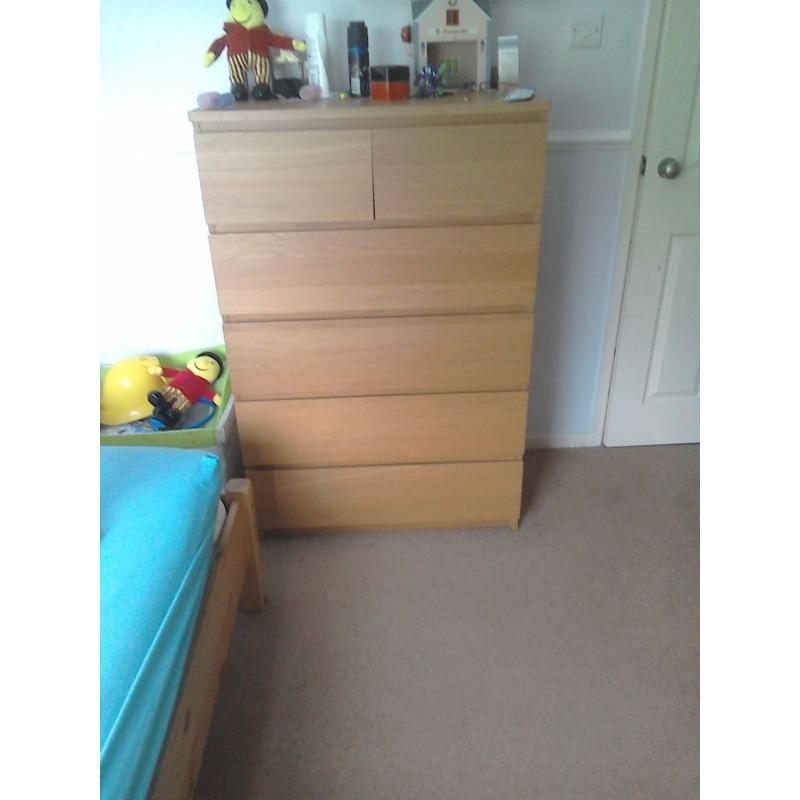 Malm 6 drawer chest
