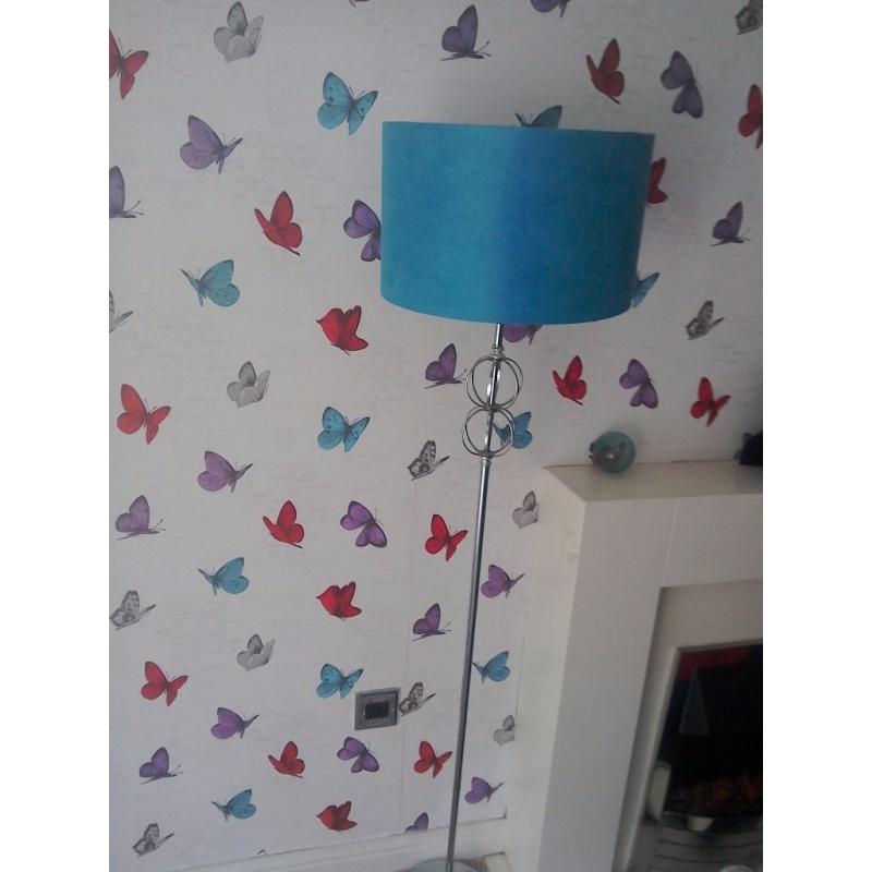 Teal lampshade