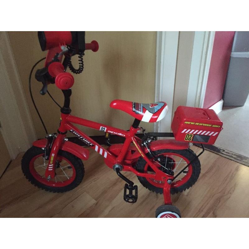 Boys fireman bike