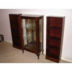 Display Cabinet Antique Reproduction with matching shelves