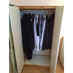 Melamine and oak wardrobe