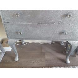 Silver bling sparkling dressing table or chest