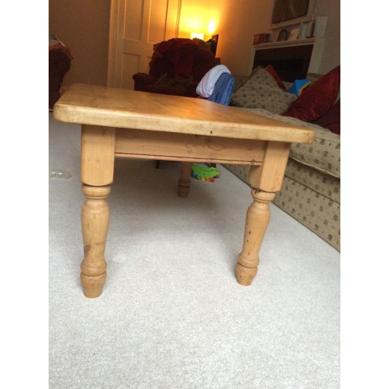 Solid pine coffee table