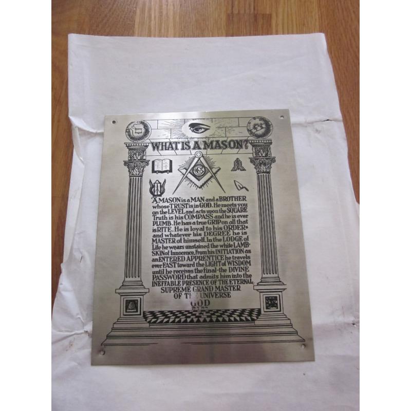 Masonic plaque