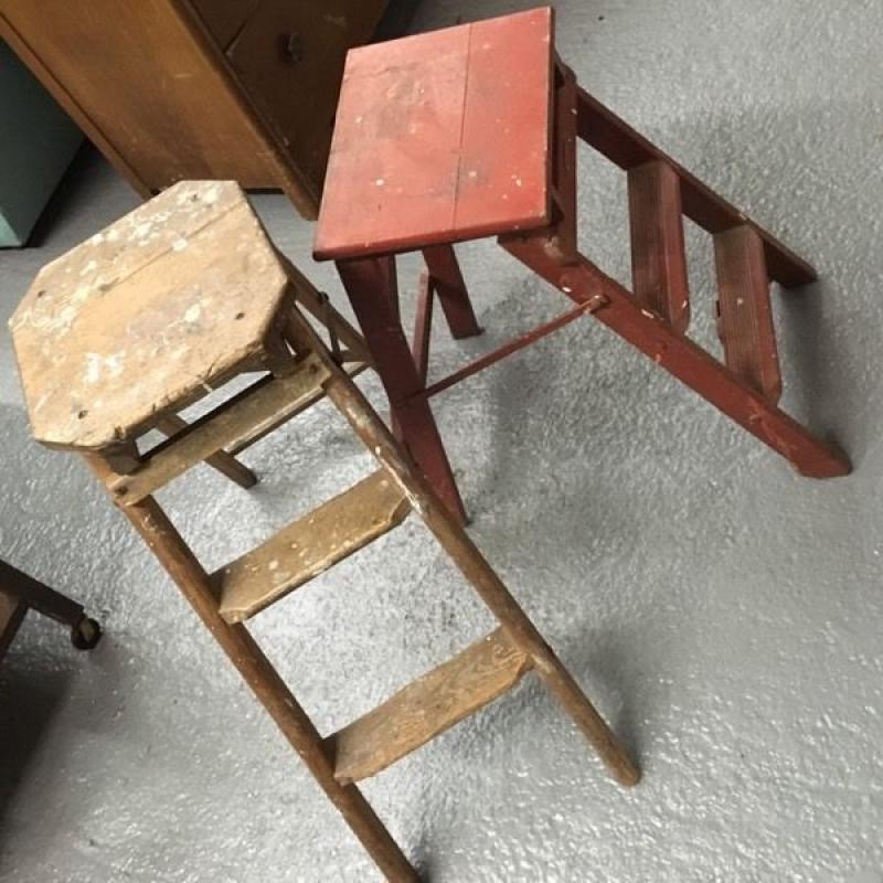 VINTAGE WOODEN STEPS - cute small sets!