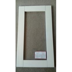 Two New Kitchen unit glass doors. Howdens Tewksbury White Solid Oak 900 x500 NEW