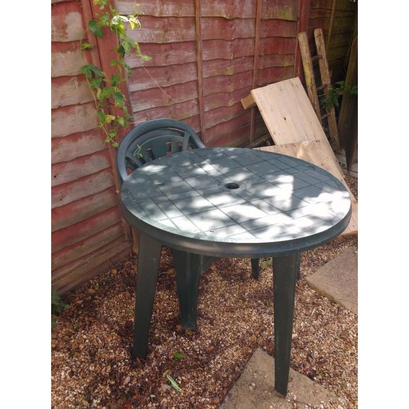 Garden table and chairs