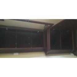Pair of corner display cabinets