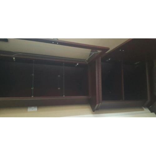 Pair of corner display cabinets
