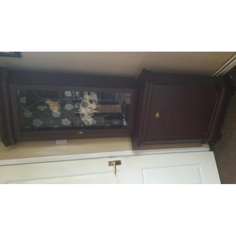 Pair of corner display cabinets