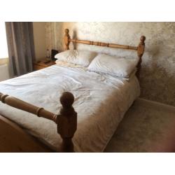 Pine double bed frame