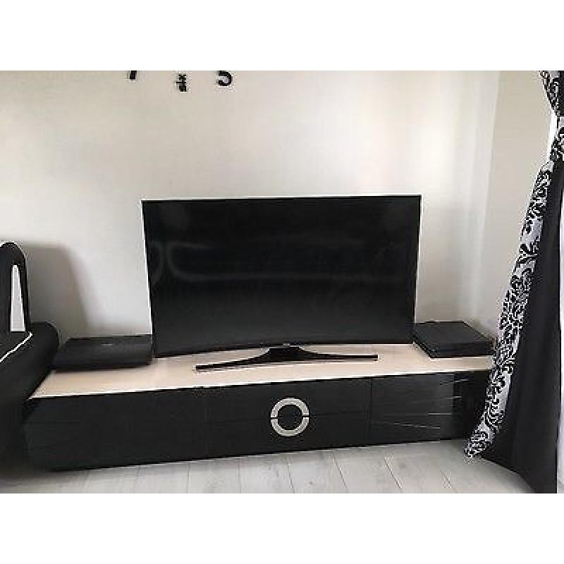Modern tv unit,high gloss,black and white
