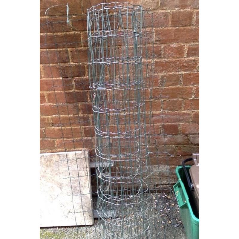 Plastic coated wire fence. Free.