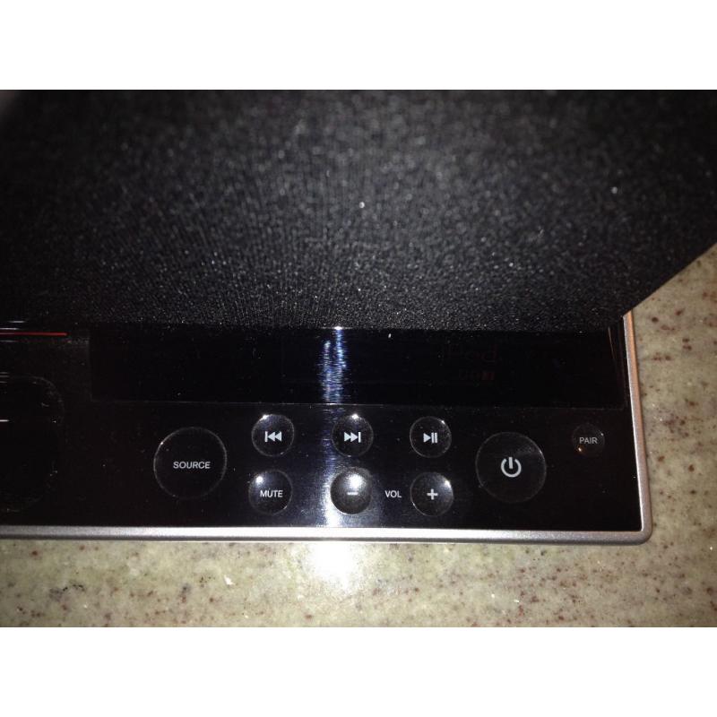 Blue Tooth speaker. 'Soundfreaq' brand.iPhone 3/4s connectivity and charging with remote.