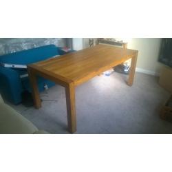 solid oak dining table