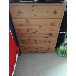 Wardrobe and chest of drawers