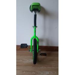 Unicycl 16" wheel. Neon green, excellent condition.