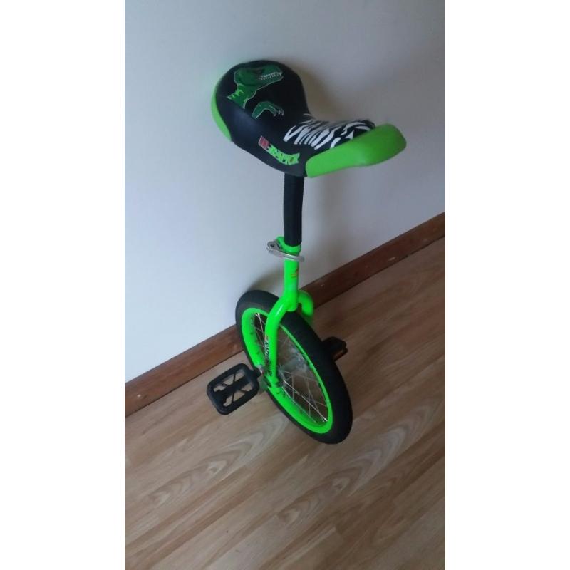 Unicycl 16" wheel. Neon green, excellent condition.