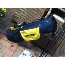 Set of left handed junior golf clubs &bag (Dunlop)