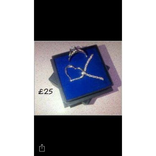 Silver sterling necklace set