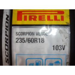 2x Pirr Scorpion Verde 235/60/18 103v........used 4mm each tyre