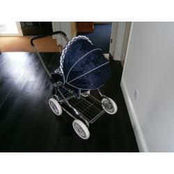 Silver Cross Dolls Pram + Baby Annabelle Doll + Baby Annabelle clothes