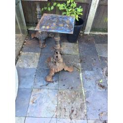 Cast iron table base