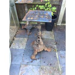 Cast iron table base