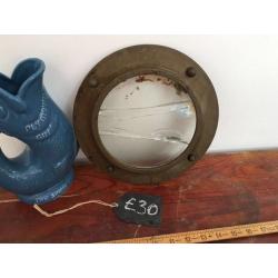 Antique dive recorder port hole brass heavy prop nautical boat collectable