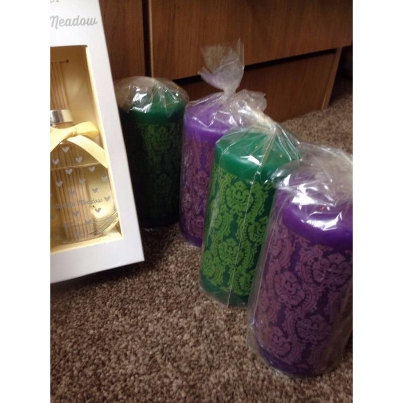New home accessories candles reed diffuser fragrance gift hamper house warming decorations birthday