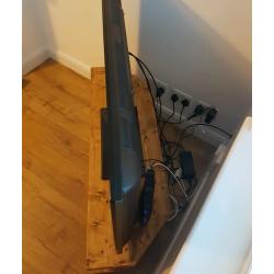 SOLID OAK TV STAND UNIT
