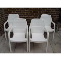 FREE DELIVERY White Garden Chairs Furniture 107