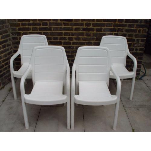 FREE DELIVERY White Garden Chairs Furniture 107