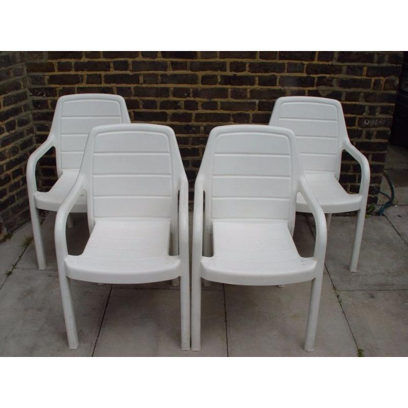 FREE DELIVERY White Garden Chairs Furniture 107