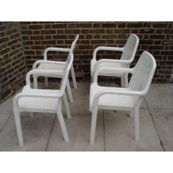 FREE DELIVERY White Garden Chairs Furniture 107