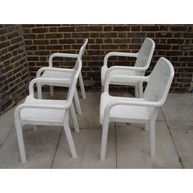 FREE DELIVERY White Garden Chairs Furniture 107