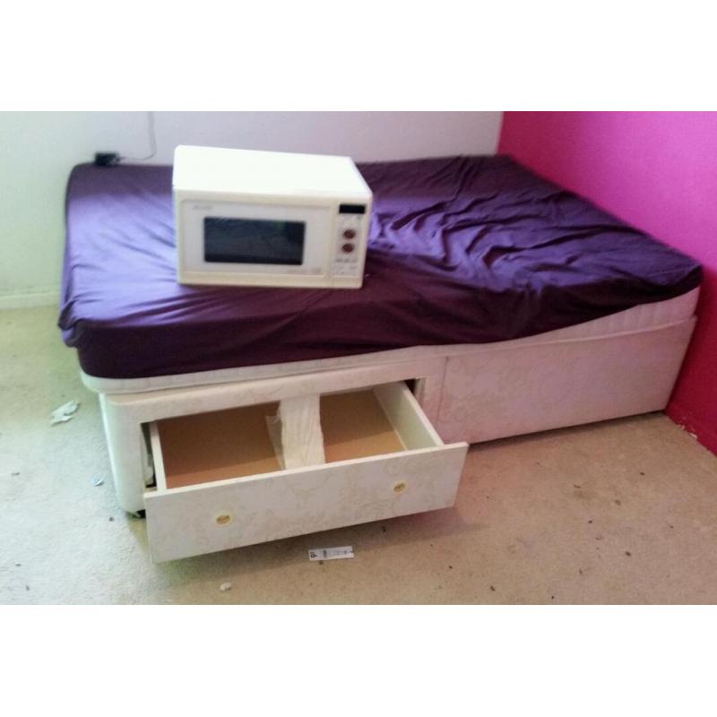 Double bed with storage