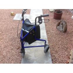 Walking aid with brakes plus bag ,vgc