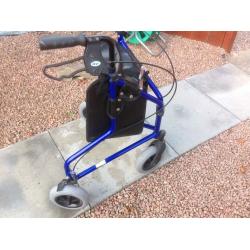 Walking aid with brakes plus bag ,vgc