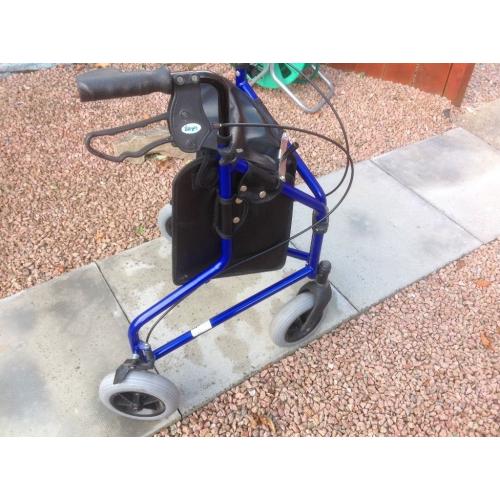 Walking aid with brakes plus bag ,vgc