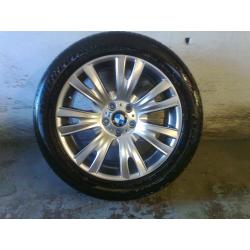 ALLOYS X 4 OF 19 INCH GENUINE BMW X5 4X4 FULLY POWDERCOATED INA STUNNING SHADOW CHROME VERY NICE JOB