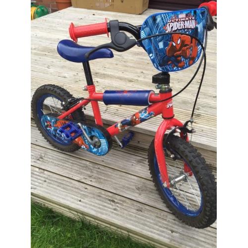 Kids 14" spider man bike