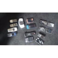 Job lot 14 mobile for spares or repair