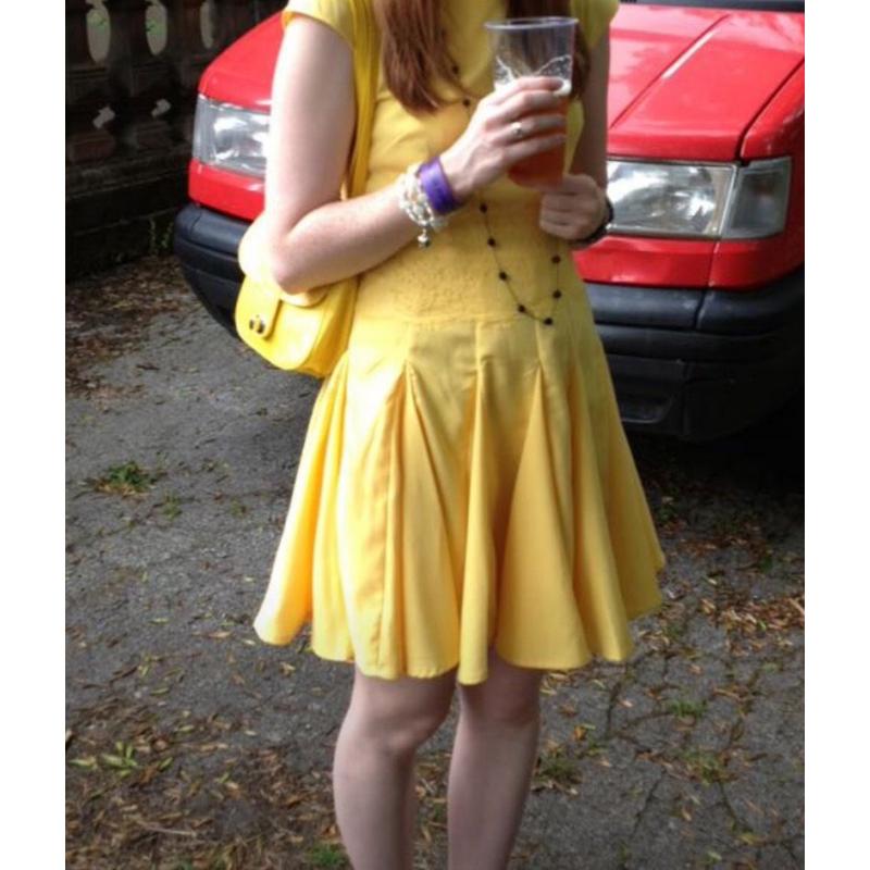 Alice in Wonderland style yellow dress