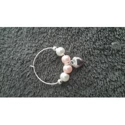 wine glass charms in many colours and styles wedding xmas decoration